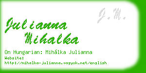 julianna mihalka business card